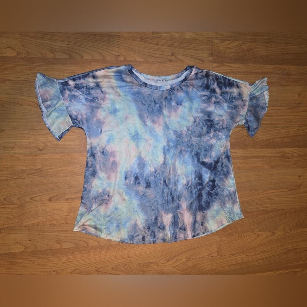MISSLOOK Blue and Pink Tie-Dye Tee - Picture 3 of 7